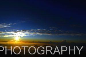 天空のご来光(富士山)　