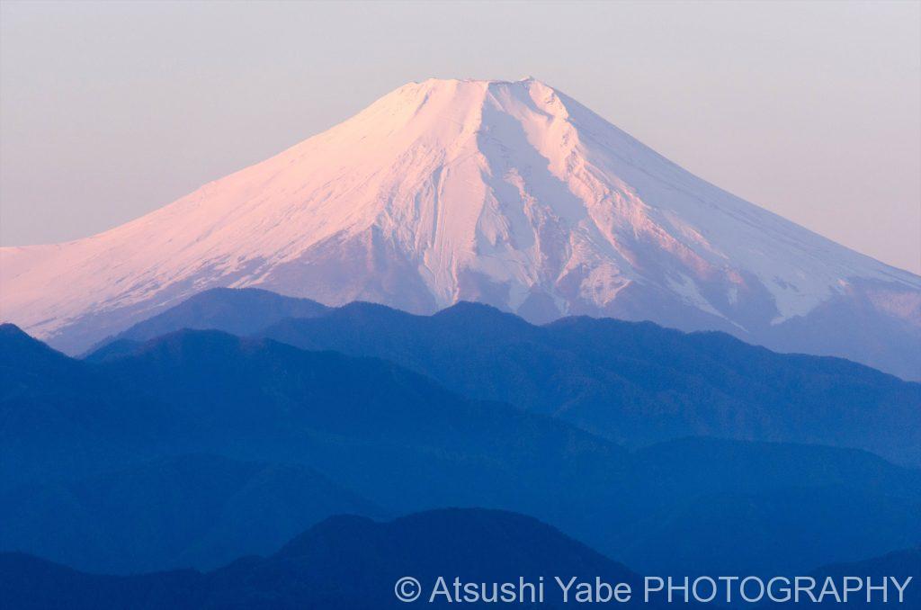 紅の富士(高尾山)　